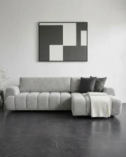 Sofá chaise longue IMPRESSION com cama e baú