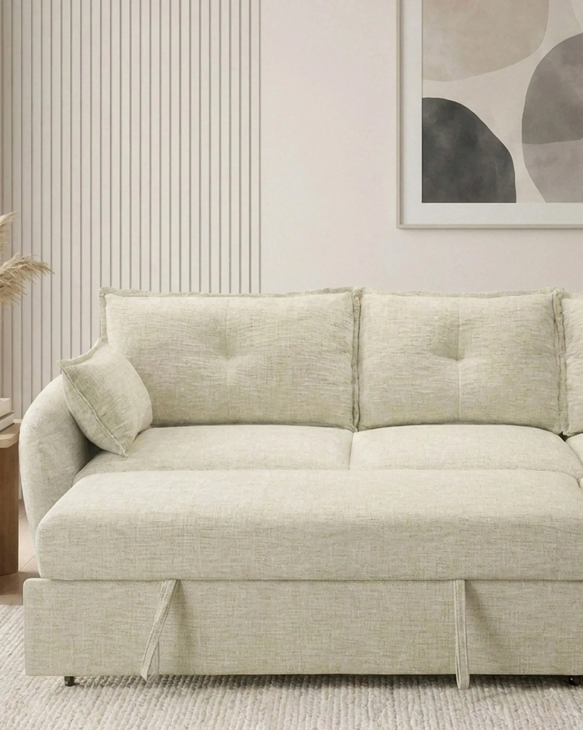 Sofá chaise longue ISADORA com cama e baú