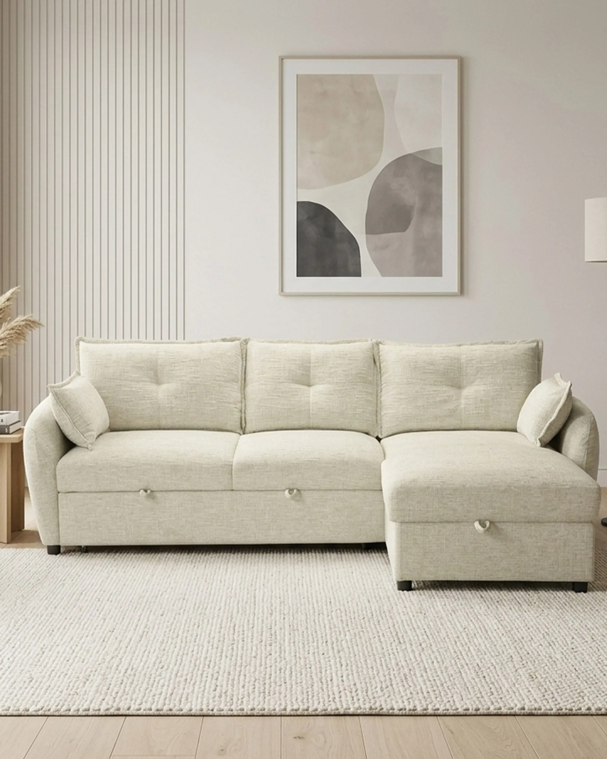 Sofá chaise longue ISADORA com cama e baú