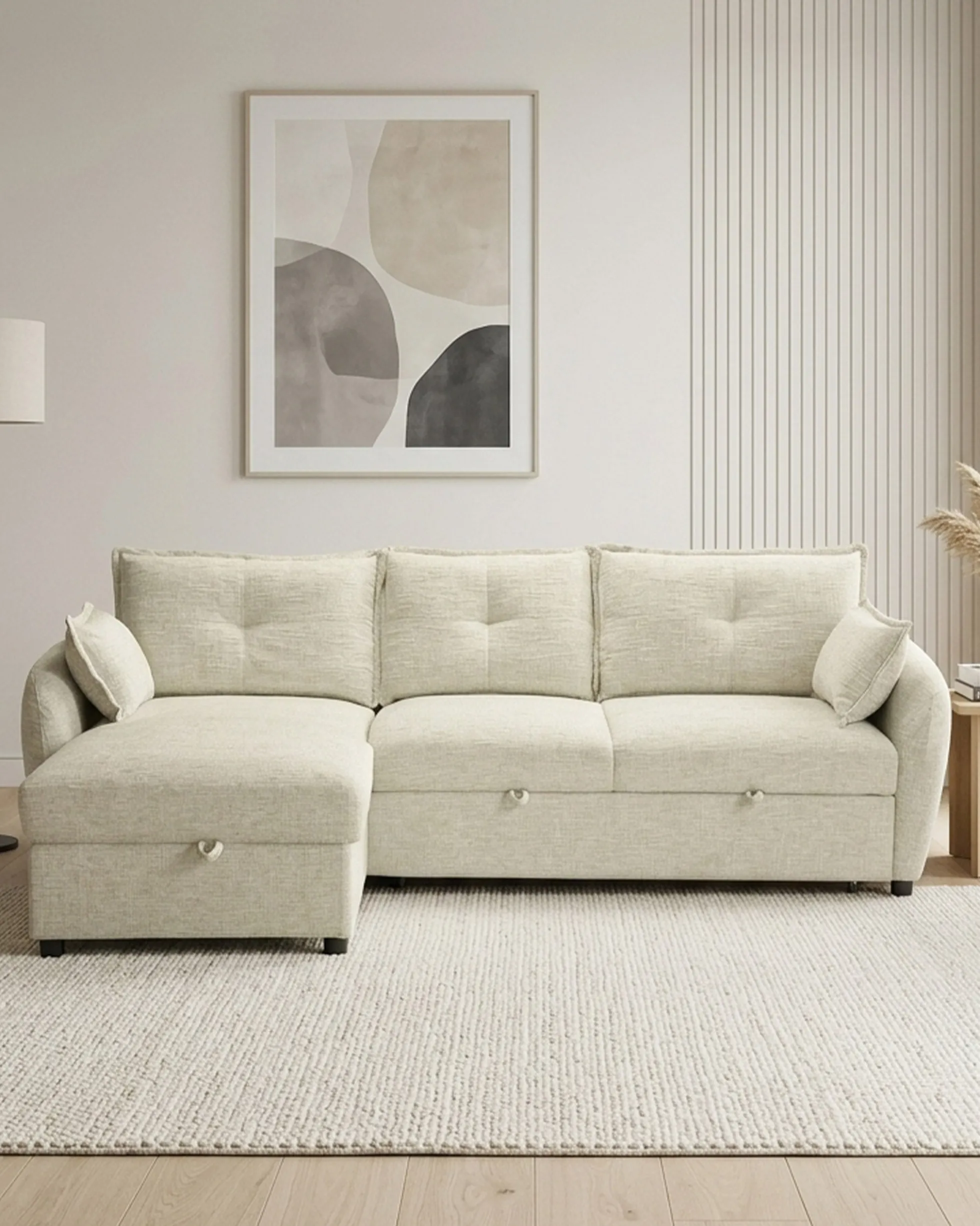 Sofá chaise longue ISADORA com cama e baú
