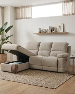 Sofá chaise longue LEON relax manual
