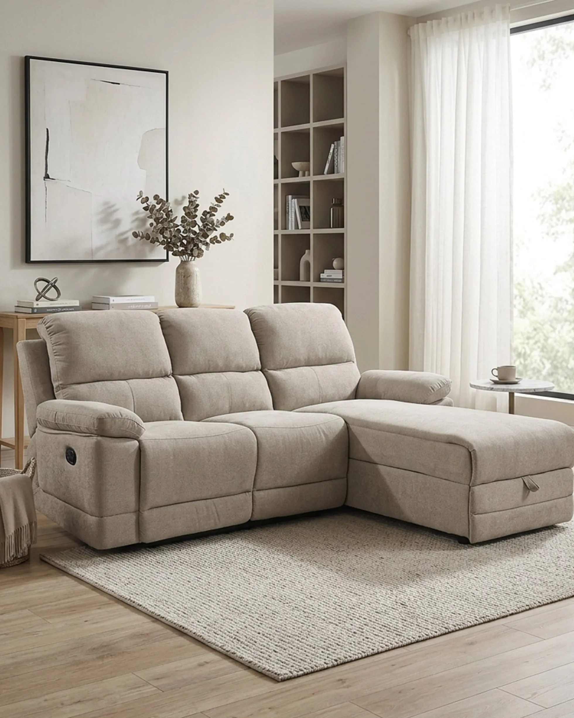 Sofá chaise longue LEON relax manual