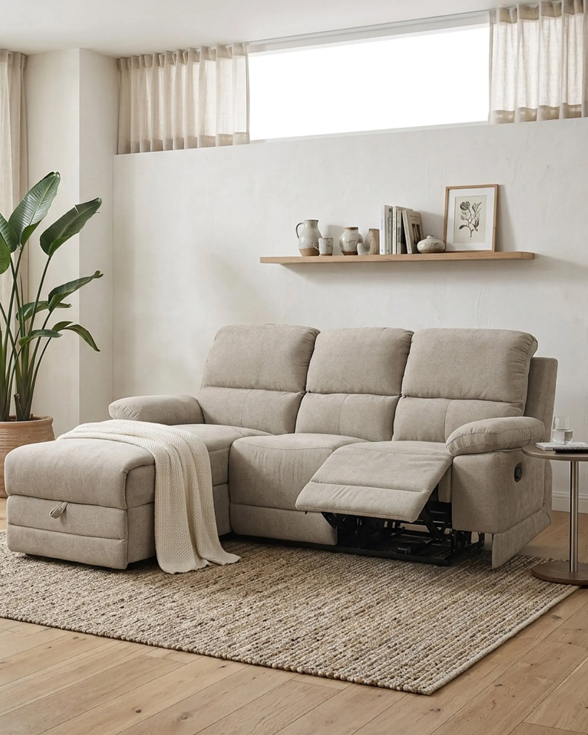 Sofá chaise longue LEON relax manual