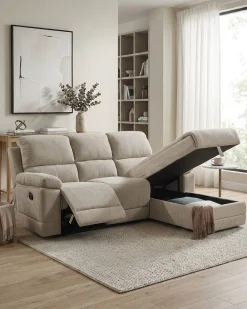 Sofá chaise longue LEON relax manual