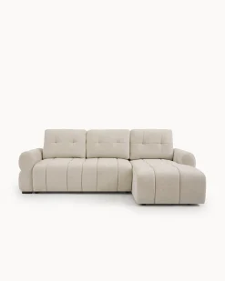 Sofá chaise longue RAYLA com cama e baú