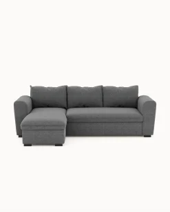 Sofá chaise longue reversível ASTY com cama e baú