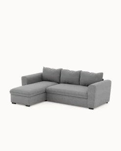 Sofá chaise longue reversível ASTY com cama e baú