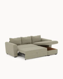 Sofá chaise longue reversível ASTY com cama e baú