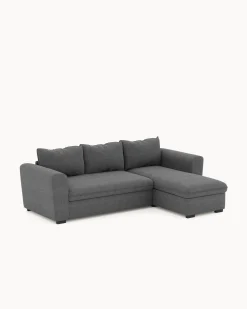 Sofá chaise longue reversível ASTY com cama e baú