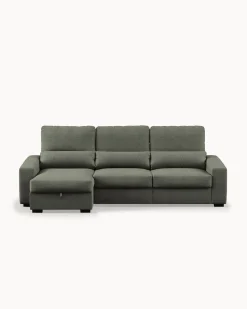 Sofá chaise longue reversível ALABAMA com cama e baú