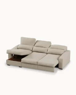 Sofá chaise longue reversível ALABAMA com cama e baú