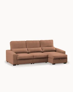 Sofá chaise longue reversível ALABAMA com cama e baú