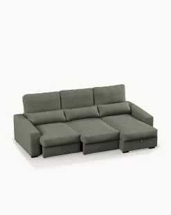 Sofá chaise longue reversível ALABAMA com cama e baú