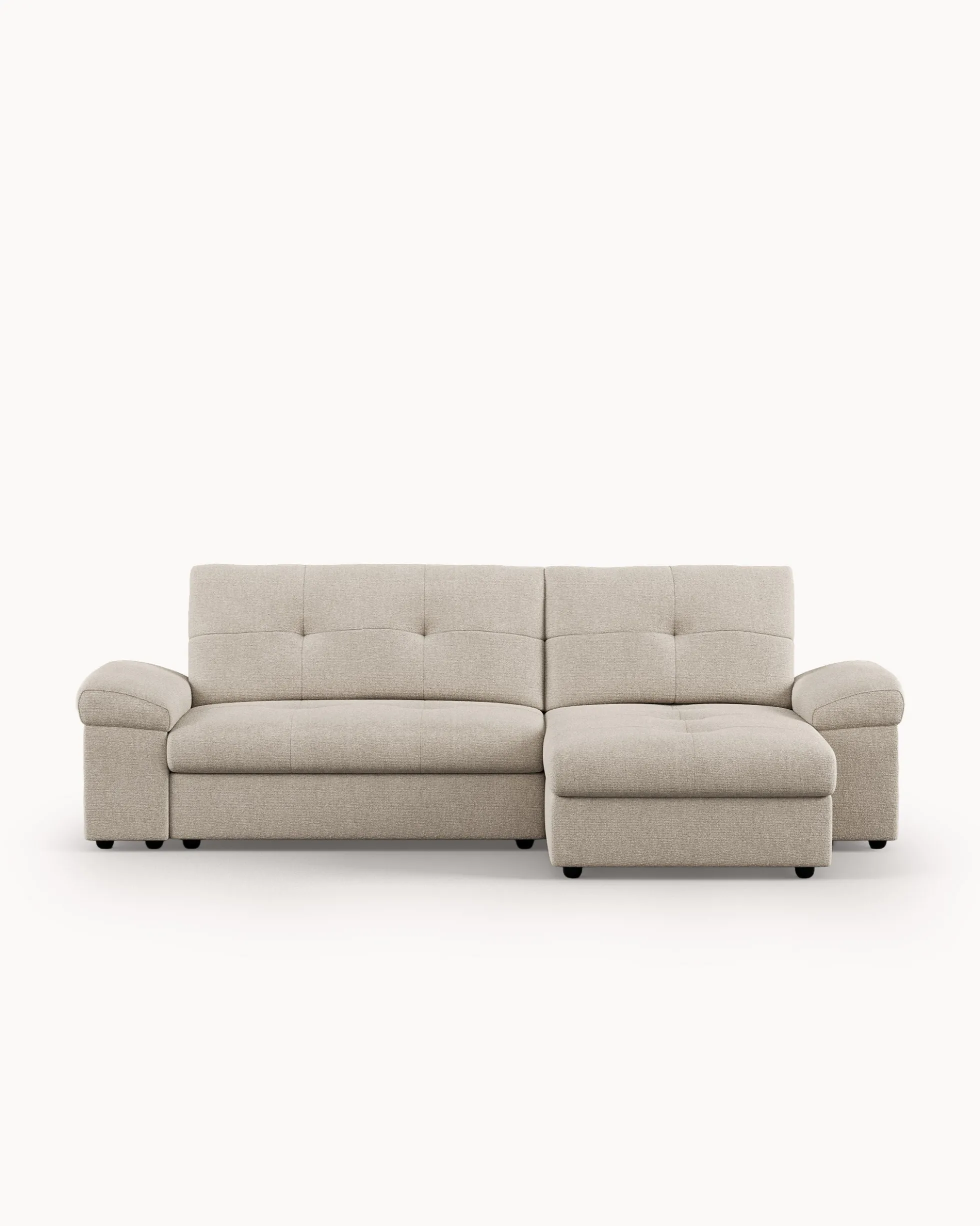 Sofá chaise longue reversível CARLOS com cama e baú