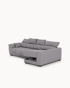 Sofá chaise longue reversível SAFIRA com baú