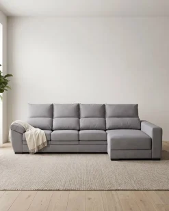 Sofá chaise longue reversível SAFIRA com baú