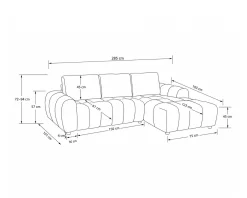 Sofá chaise longue RODEO