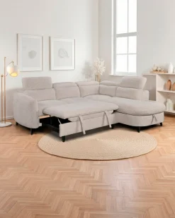 Sofá de canto EMPIRE com cama e báu