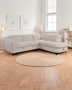 Sofá de canto EMPIRE com cama e báu