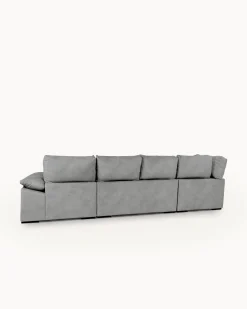 Sofá de canto PARMA com chaise longue e cama