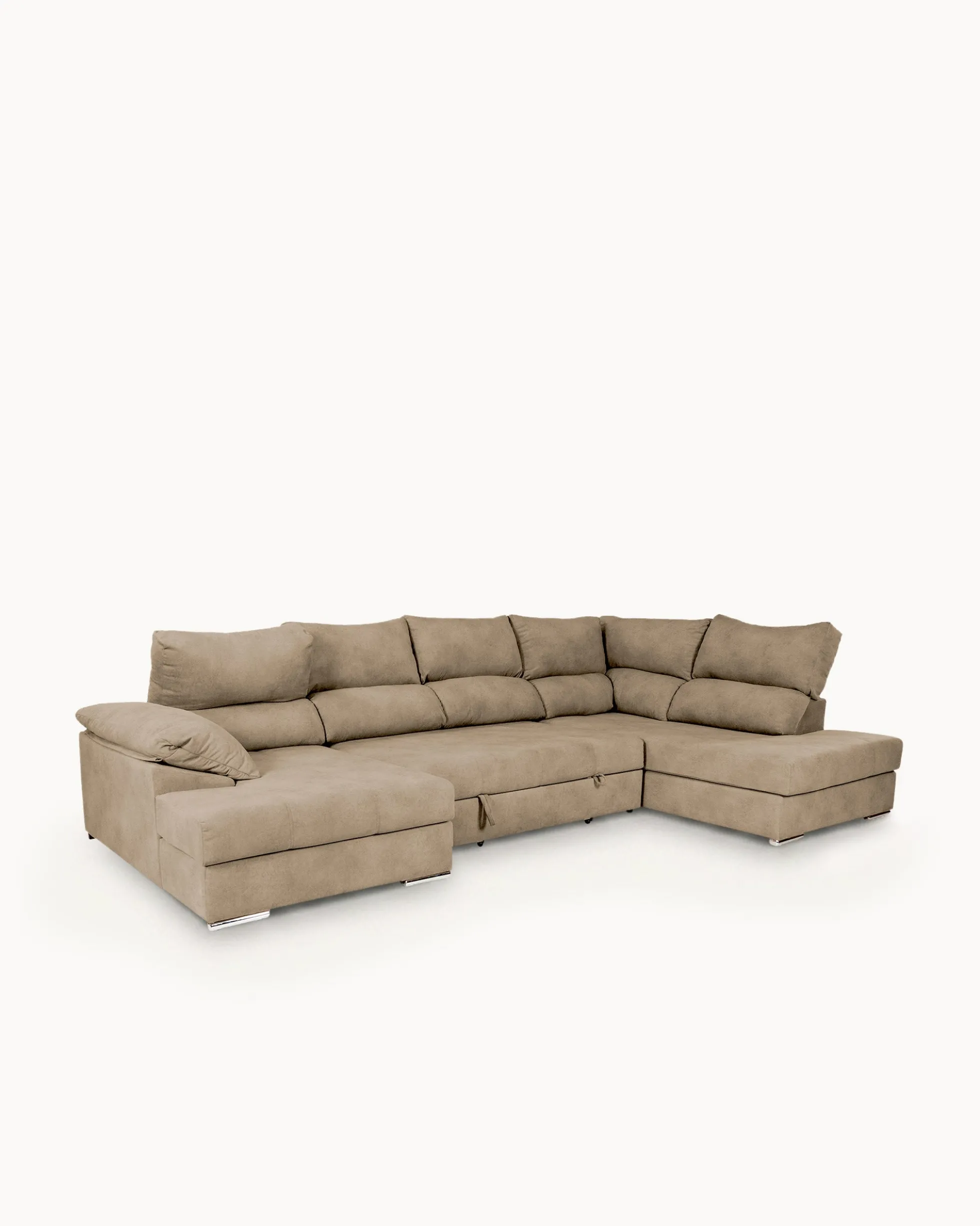 Sofá de canto PARMA com chaise longue e cama