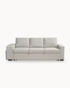 Sofá 3 lugares SUSAN II com cama e puffs