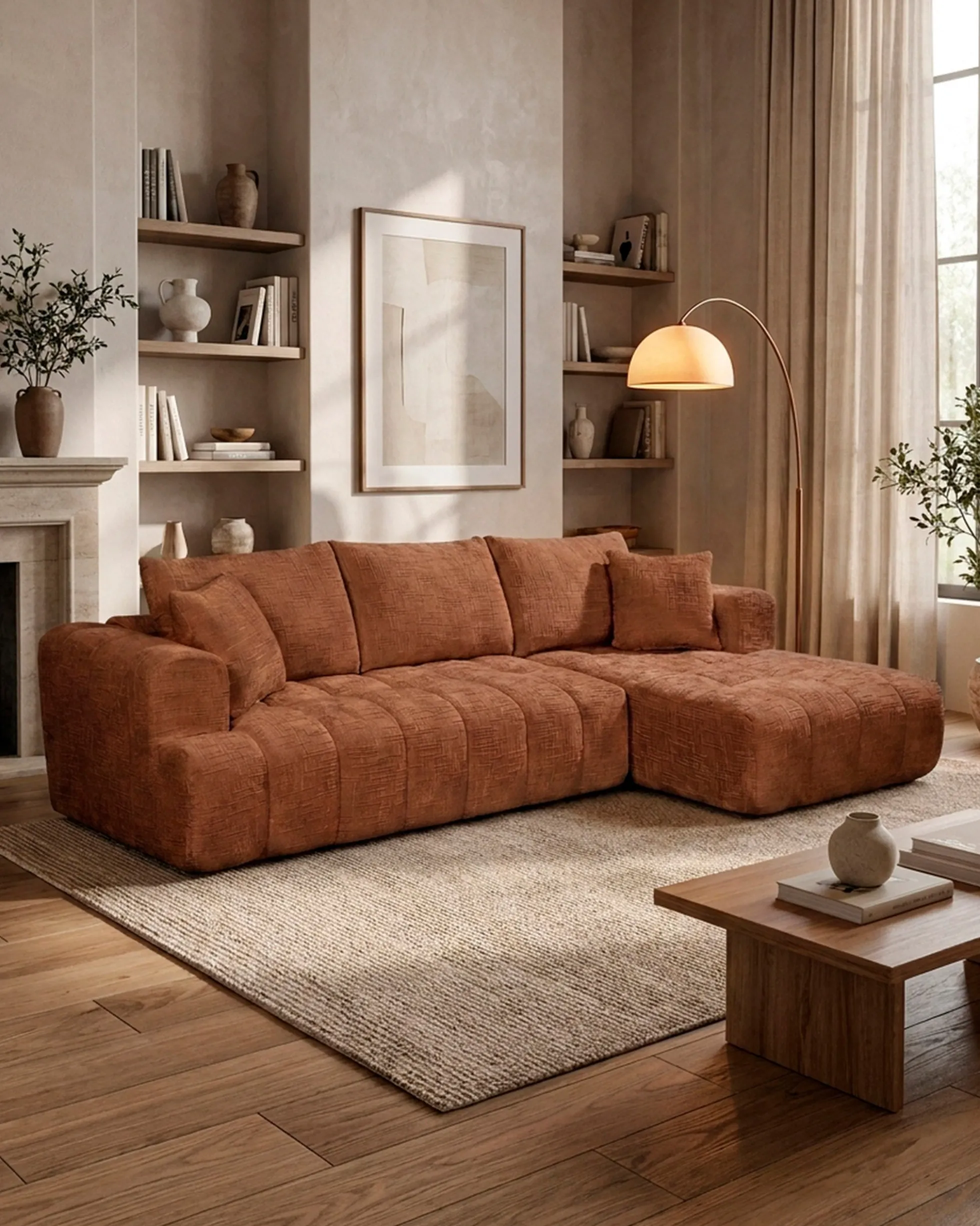 Sofás POP UP! Sofá chaise longue OAKLAND embalado a vácuo