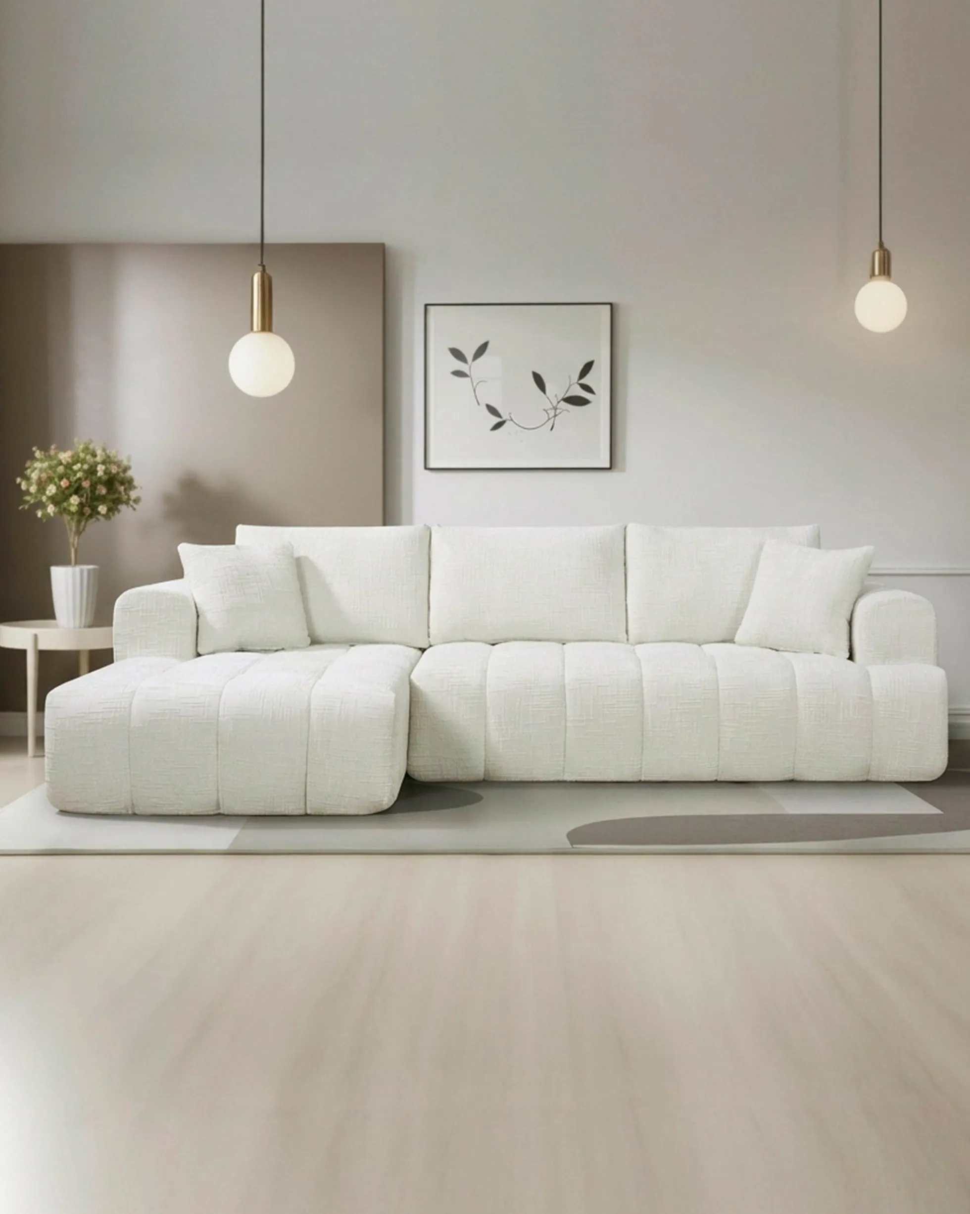 Sofás POP UP! Sofá chaise longue OAKLAND embalado a vácuo