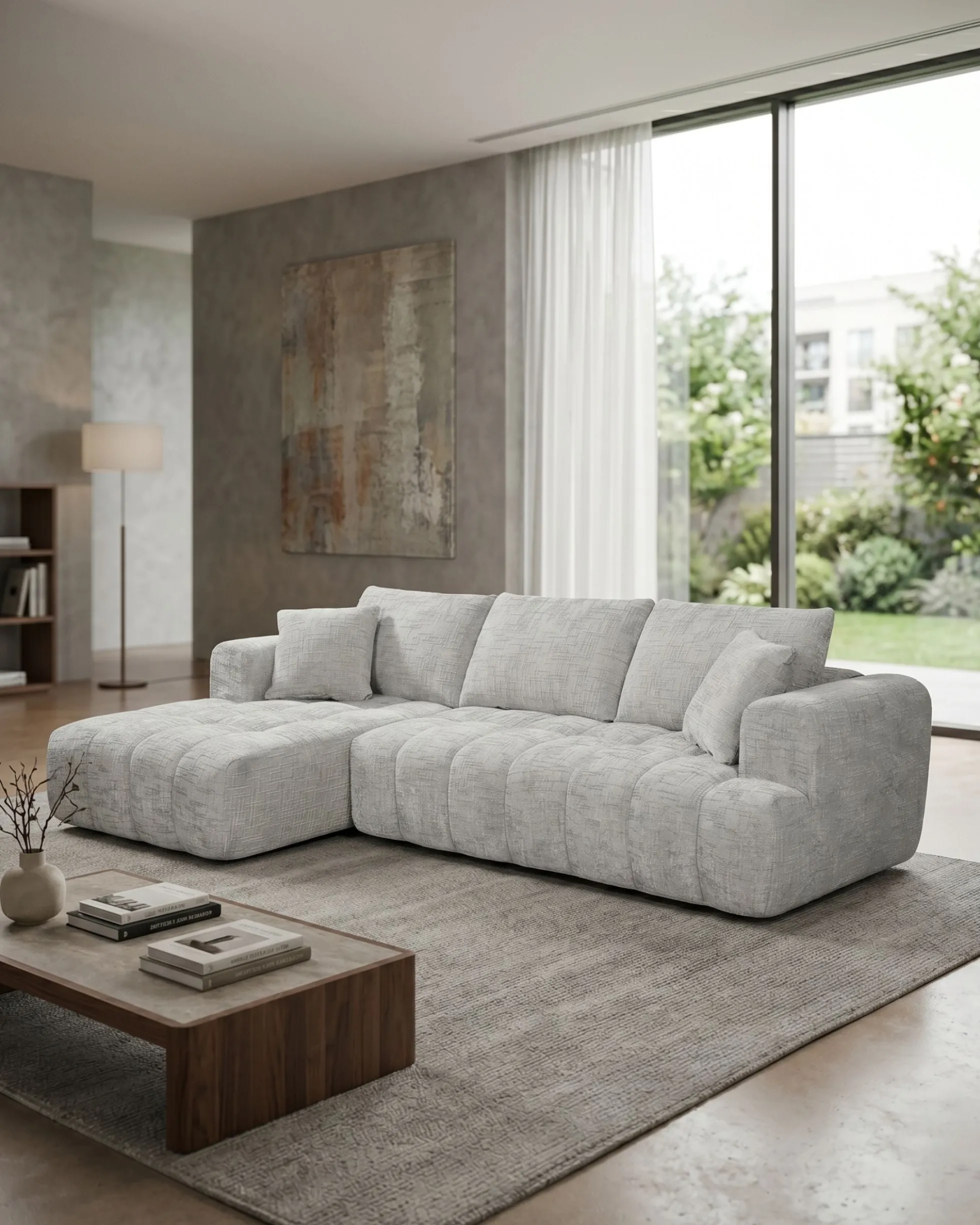 Sofás POP UP! Sofá chaise longue OAKLAND embalado a vácuo