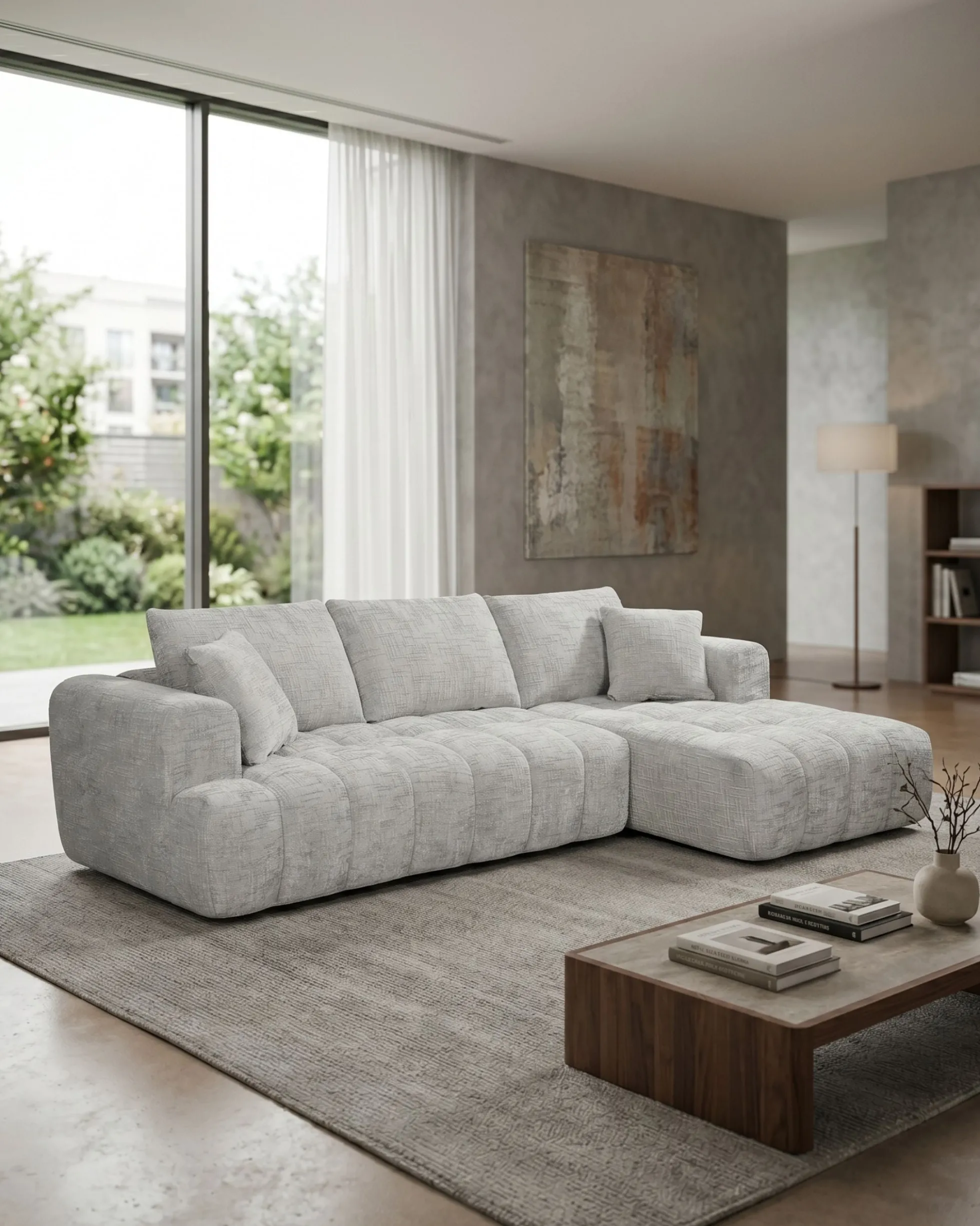 Sofás POP UP! Sofá chaise longue OAKLAND embalado a vácuo