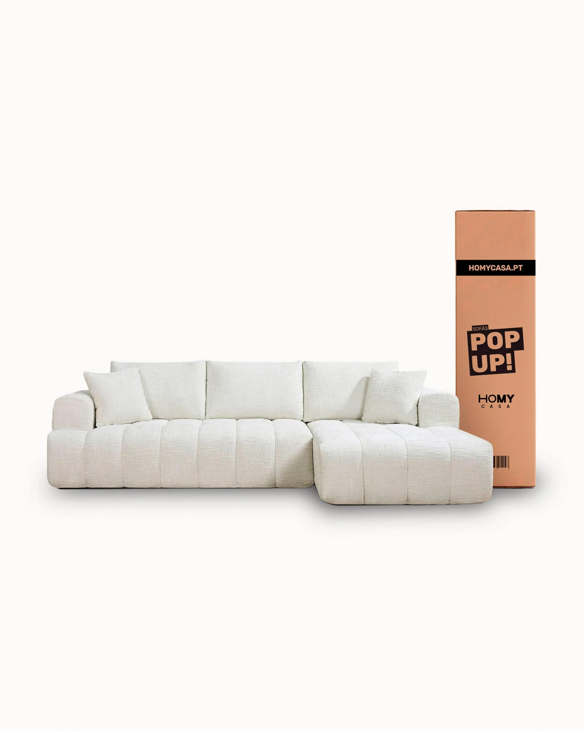 Sofás POP UP! Sofá chaise longue OAKLAND embalado a vácuo