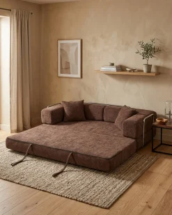Sofás POP UP! Sofá 3 lugares OPEN com cama embalado a vácuo