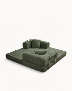 Sofás POP UP! Sofá 3 lugares OPEN com cama embalado a vácuo