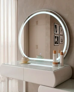 Toucador MARU com espelho,iluminação LED e cadeira