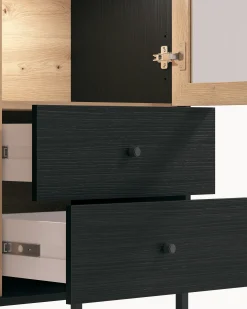 Vitrine CORREZE com 2 portas e 2 gavetas