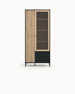 Vitrine CORREZE com 2 portas e 2 gavetas