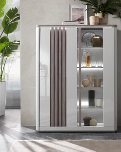 Vitrine PESARO com 3 portas e com LED